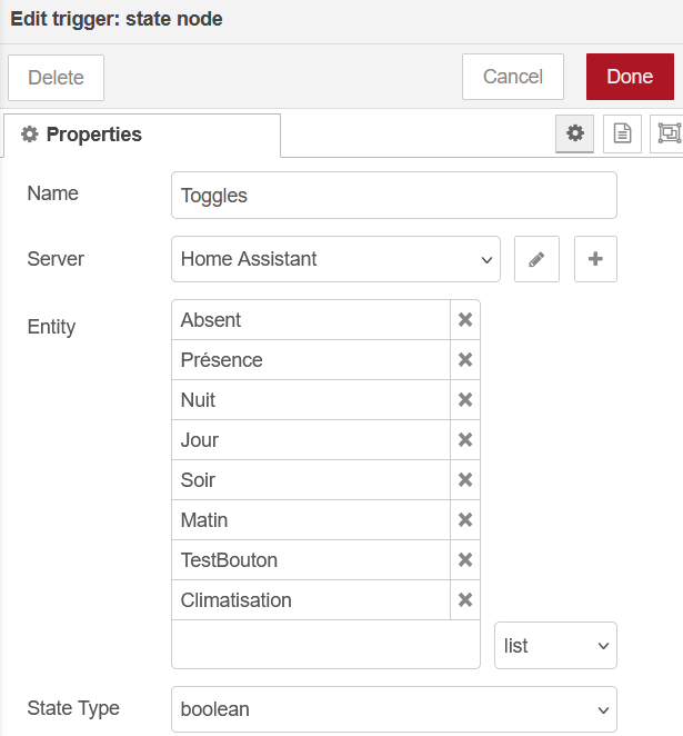 Node-RED trigger state node for toggles