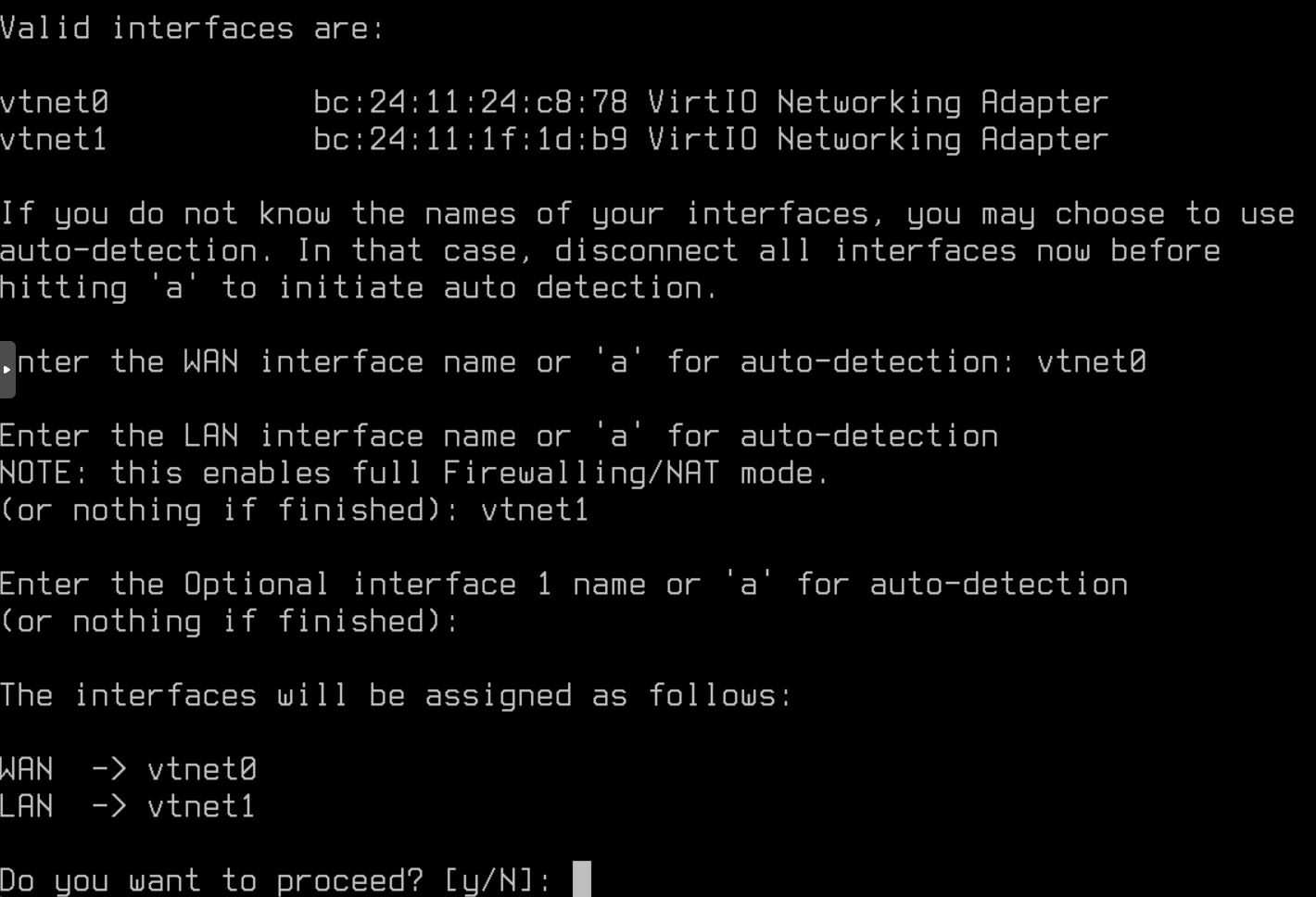 Configuration des interfaces dans OPNsense via le CLI