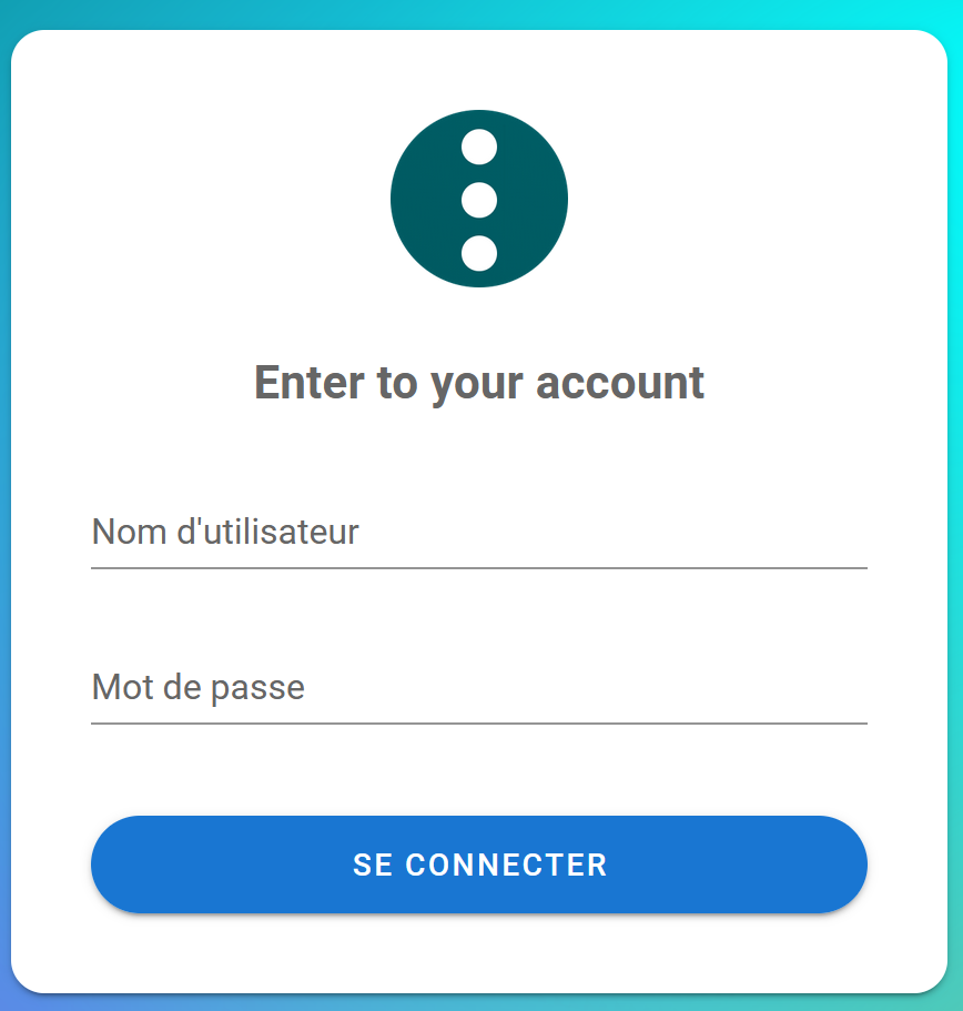 Page de connexion de Semaphore UI